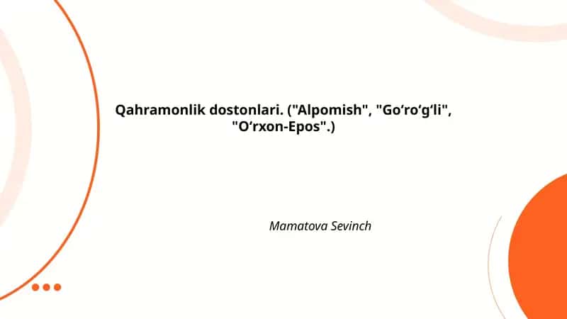 Qahramonlik dostonlari