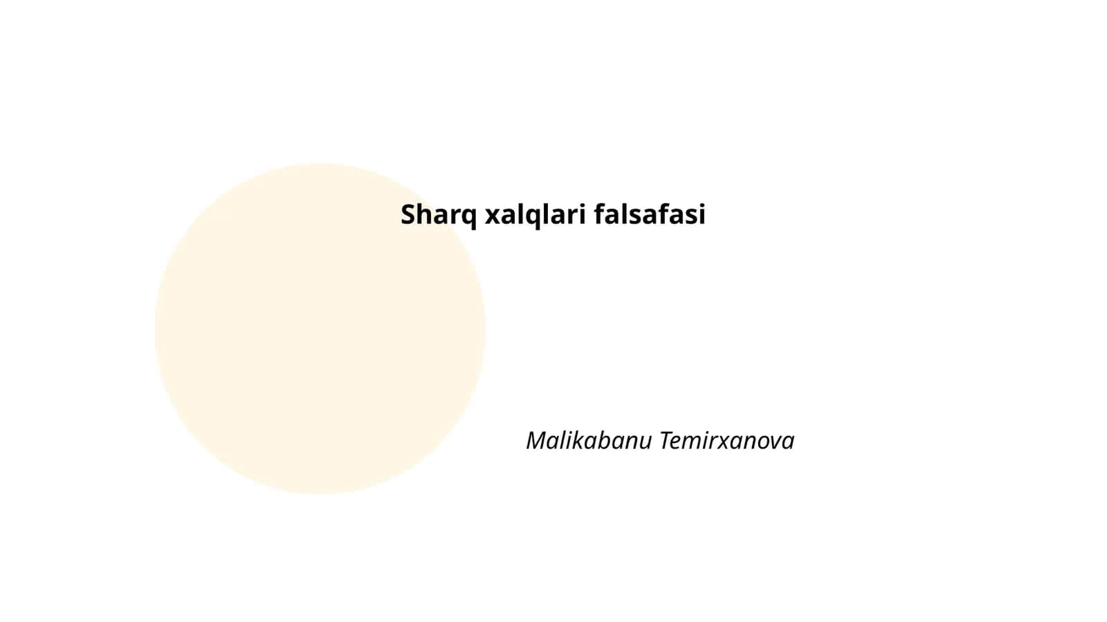 Sharq xalqlari falsafasi