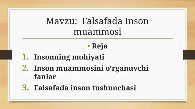 Falsafada Inson muammosi