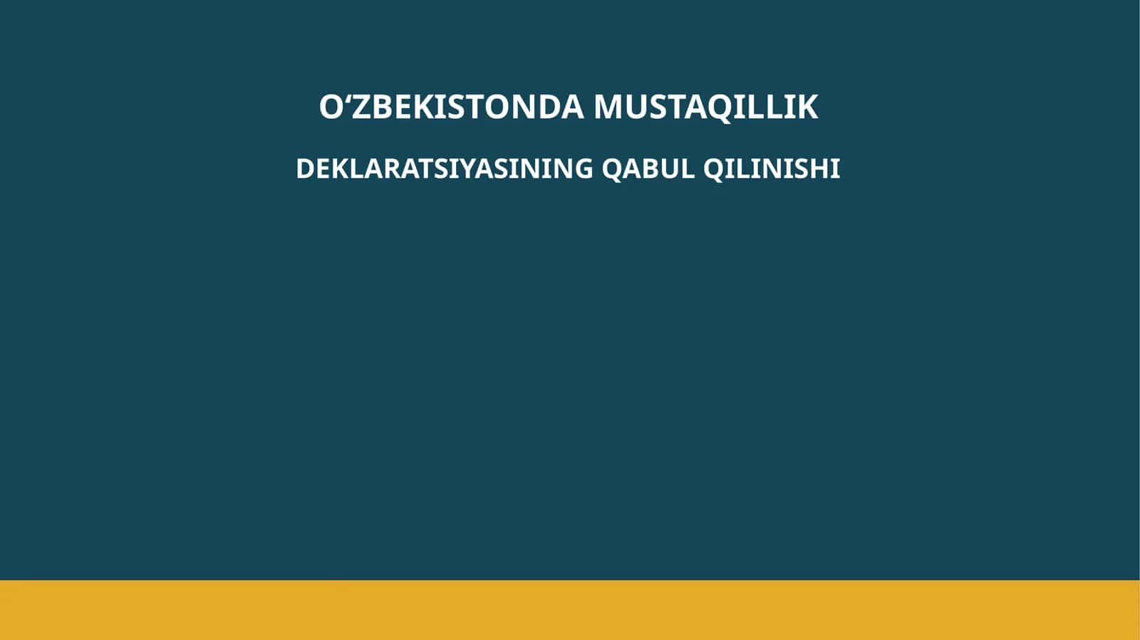 MUSTAQILLIK DEKLARATSIYASI