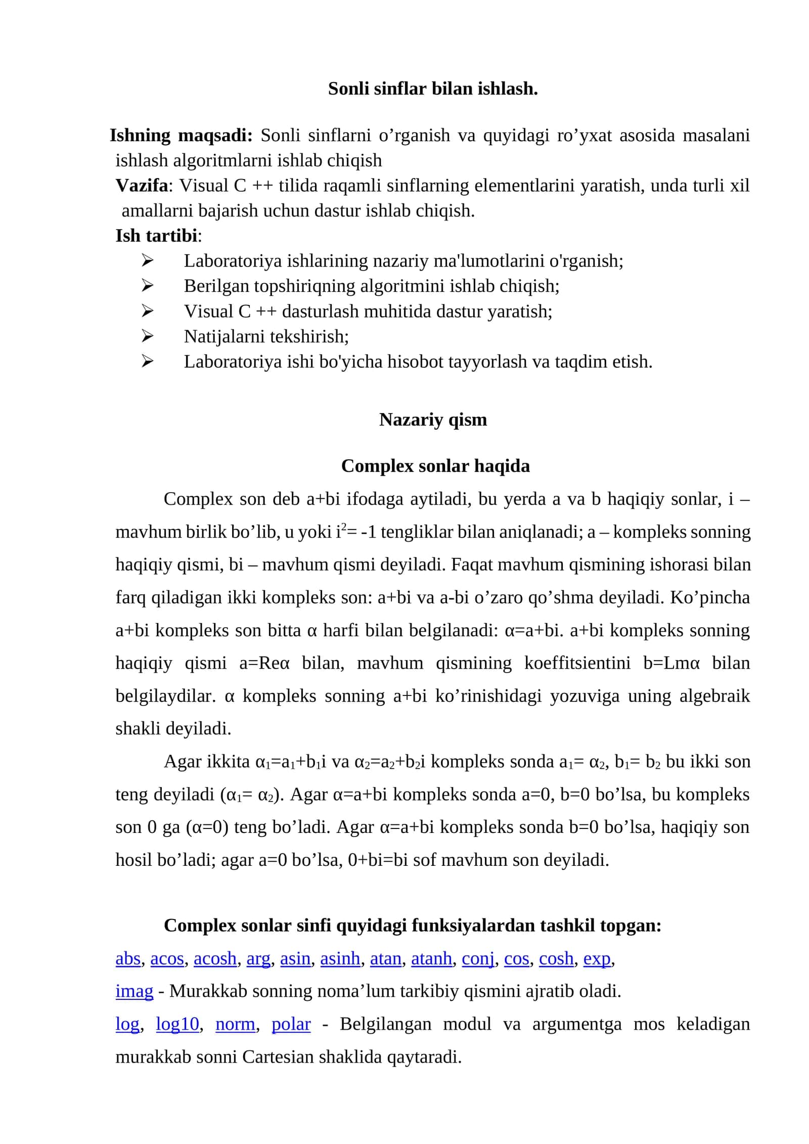 Complex sonlar haqida