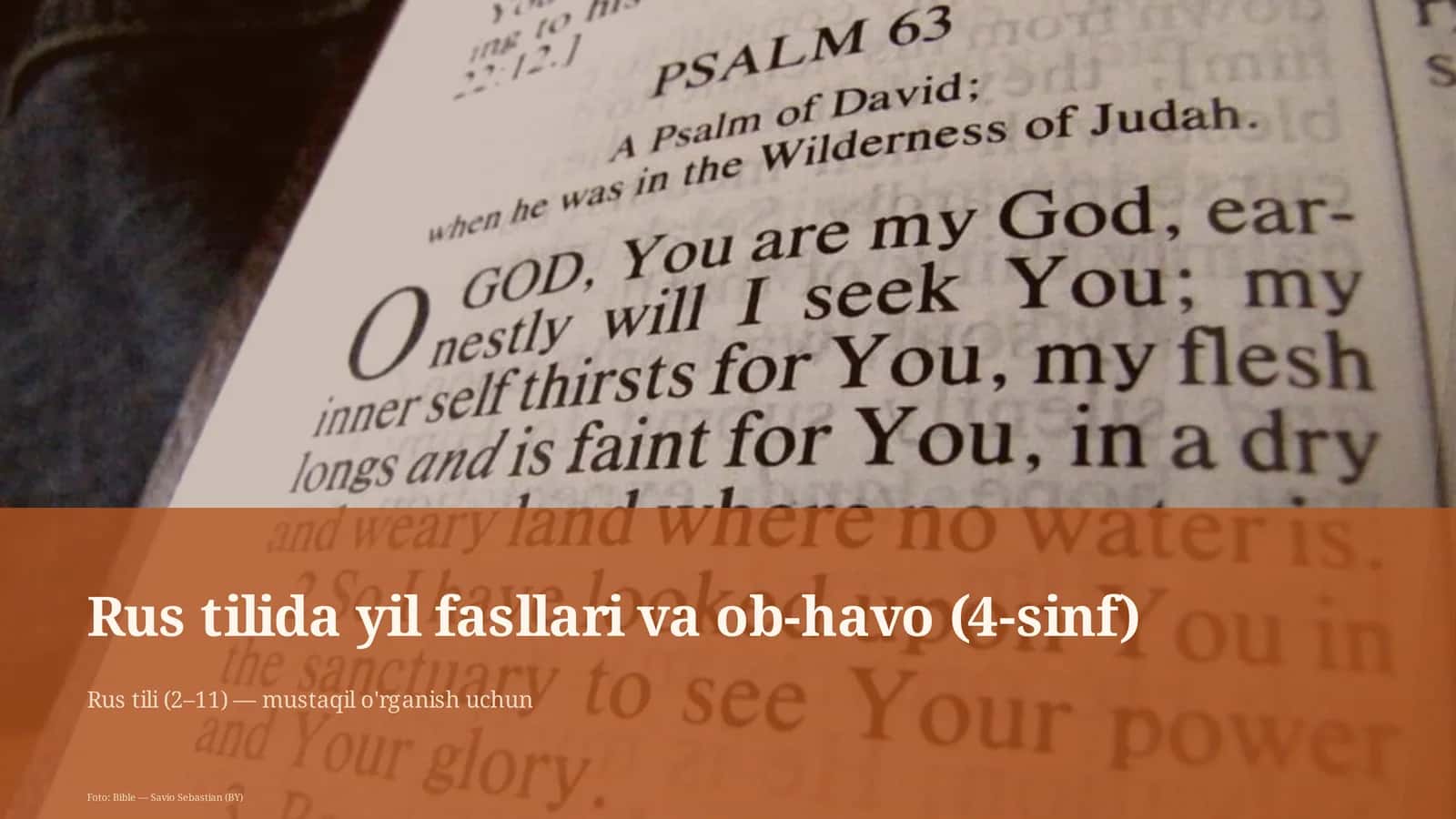Rus tilida yil fasllari va ob-havo (4-sinf)