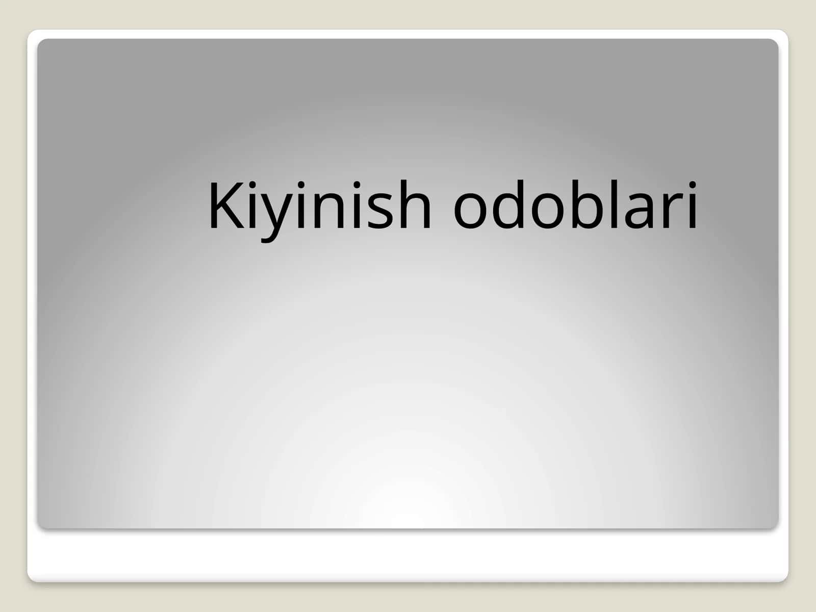 Kiyinish odoblari