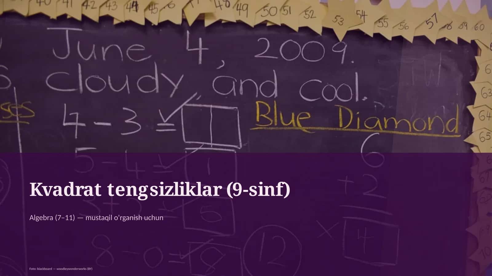 Kvadrat tengsizliklar (9-sinf)