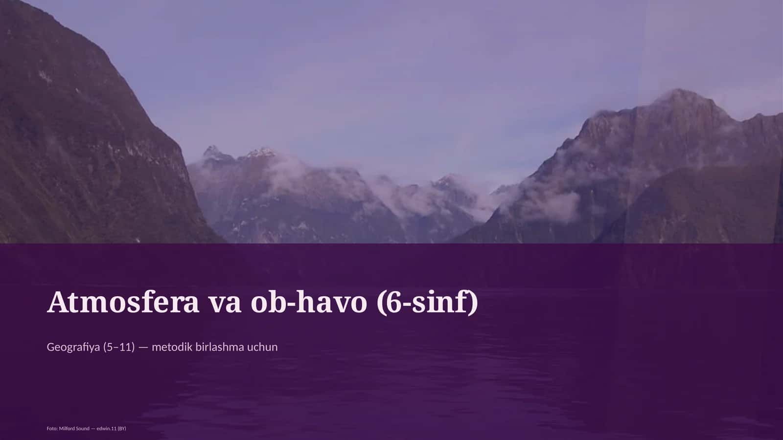 Atmosfera va ob-havo (6-sinf)