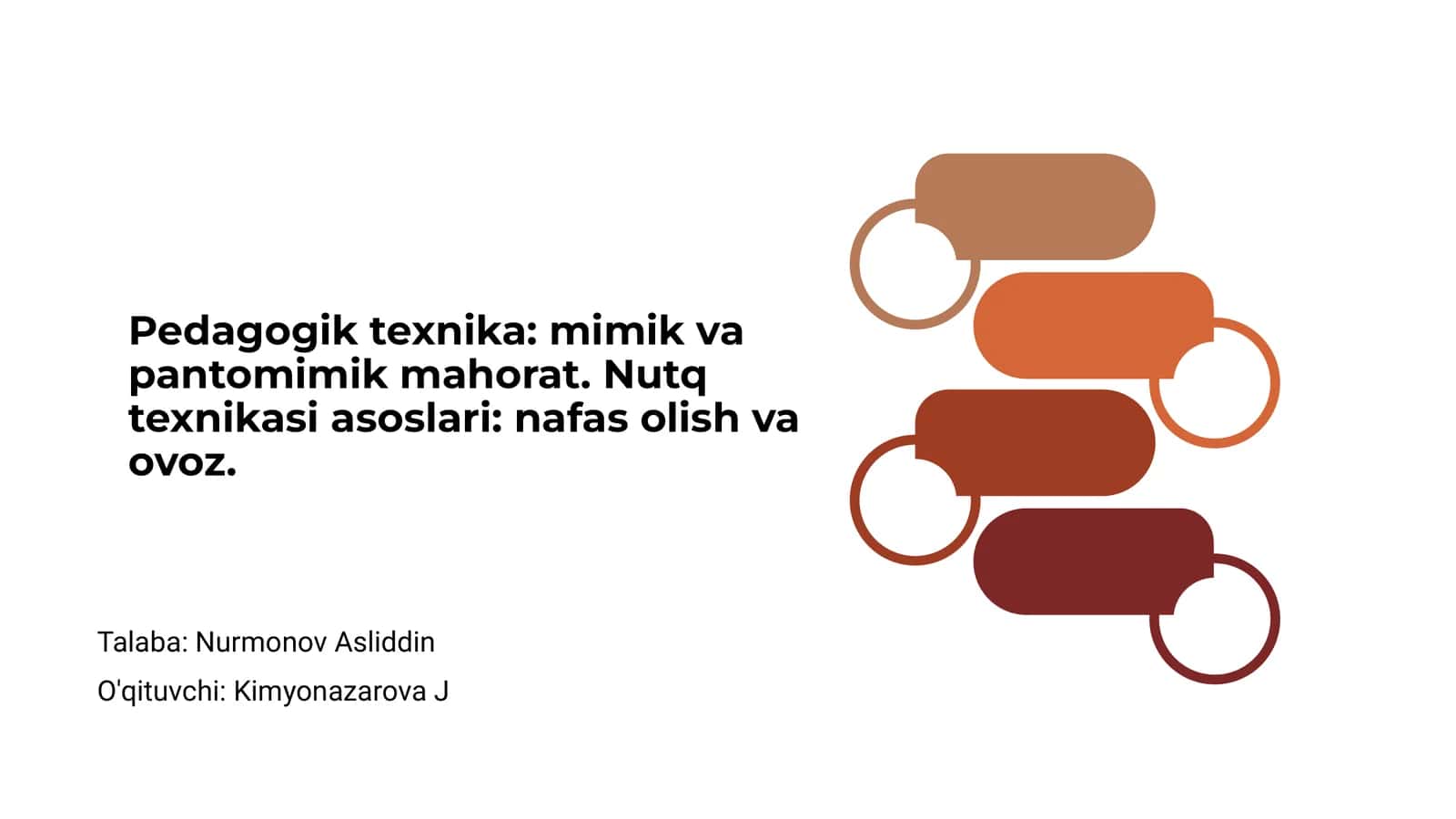 Pedagogik texnika: Mimik va pantomimik mahorat
