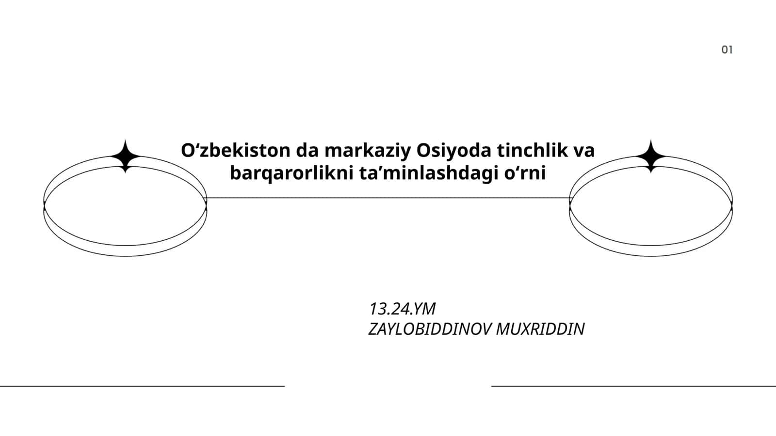 Oʻzbekiston da markaziy Osiyoda tinchlik va barqarorlikni taʼminlashdagi oʻrni
