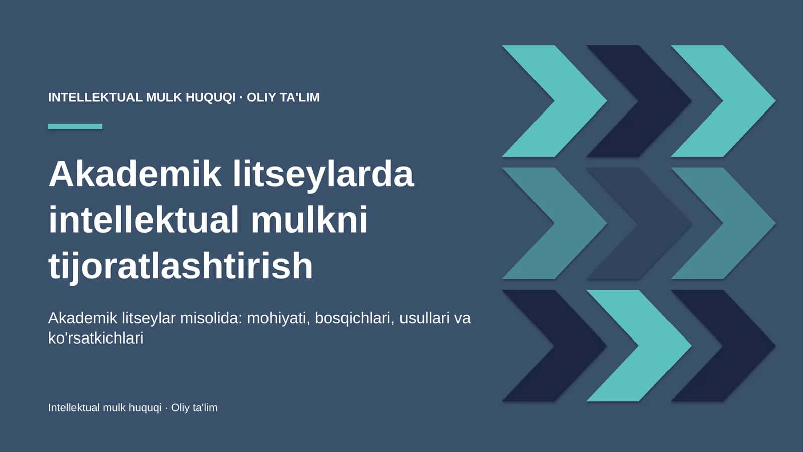 Akademik litseylarda intellektual mulkni tijoratlashtirish