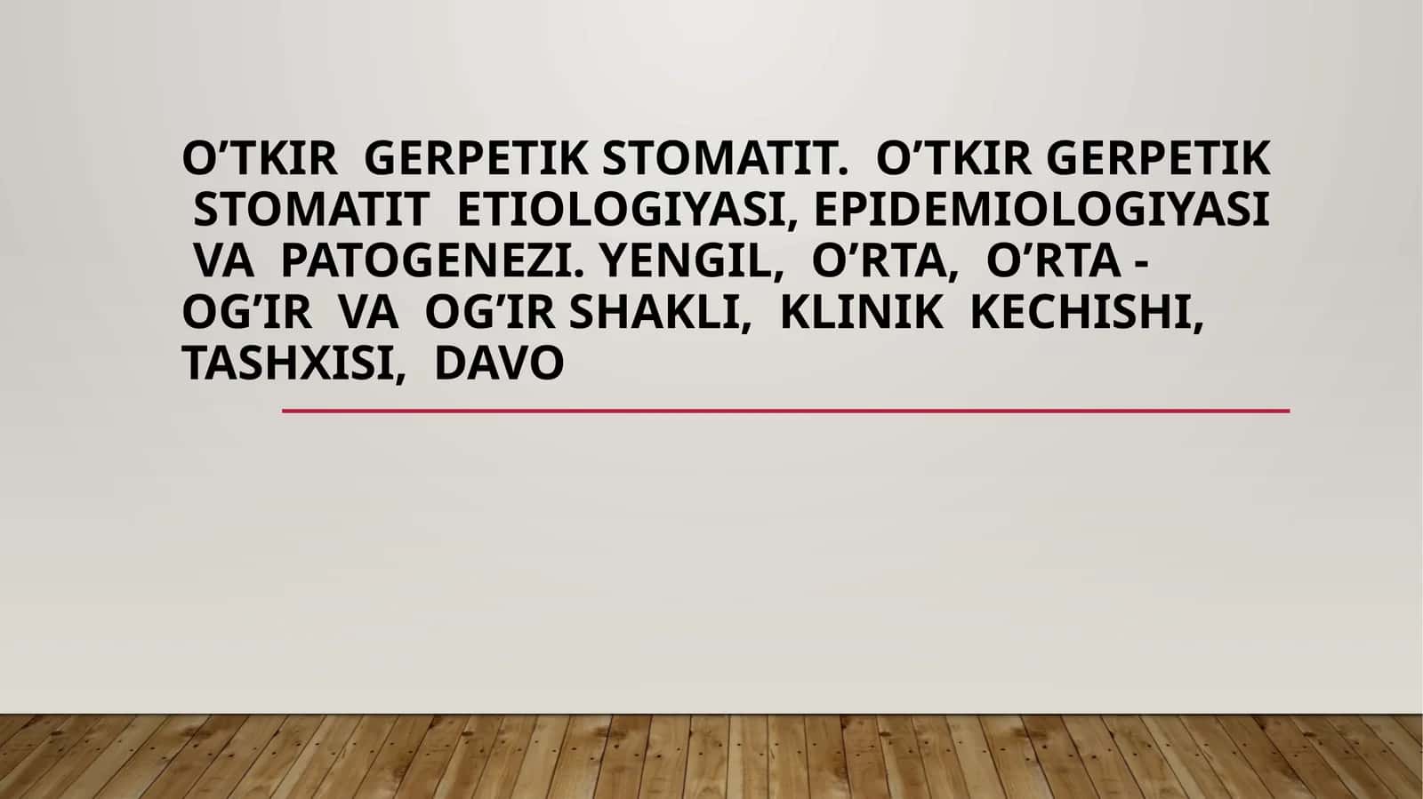 O'tkir gerpetik stomatit. Etiologiyasi va patogenezi