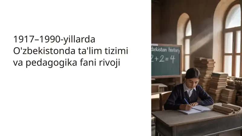 Ta'lim tizimi va pedagogika fani rivoji