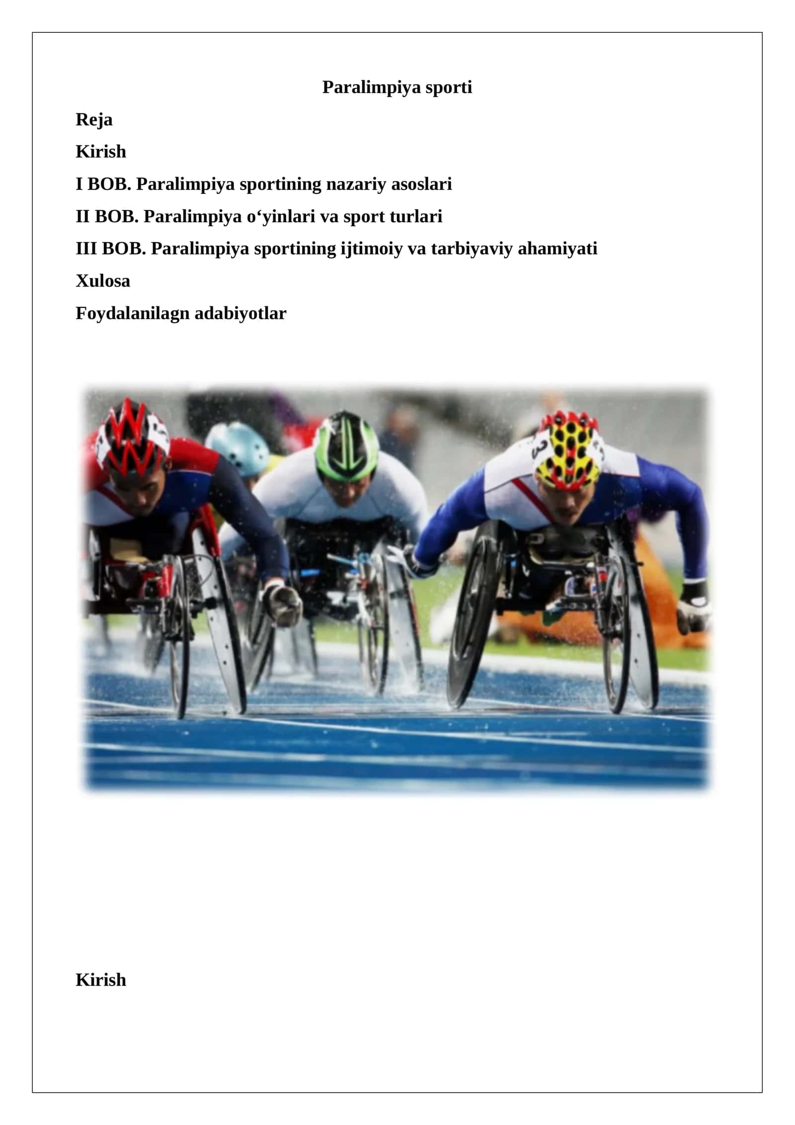 Paralimpiya sporti