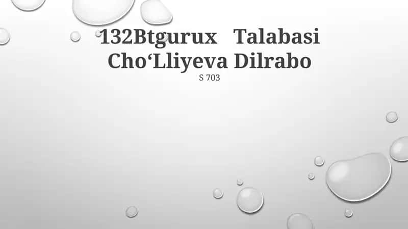Dilrabo Talabasi ChoʻLliyeva