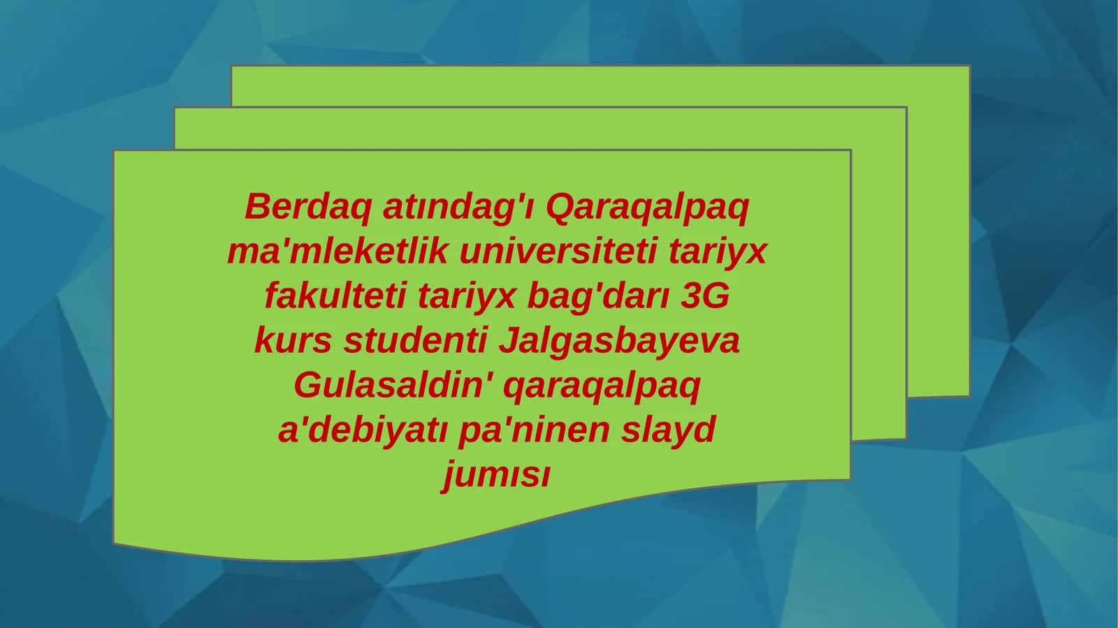 Soppaslı Sıpıra jıraw O’miri