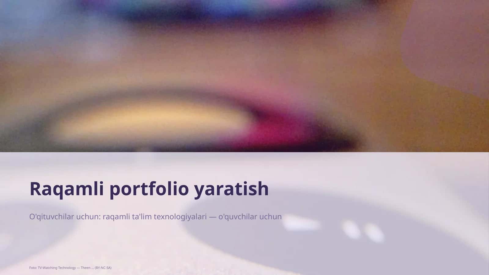 Raqamli portfolio yaratish