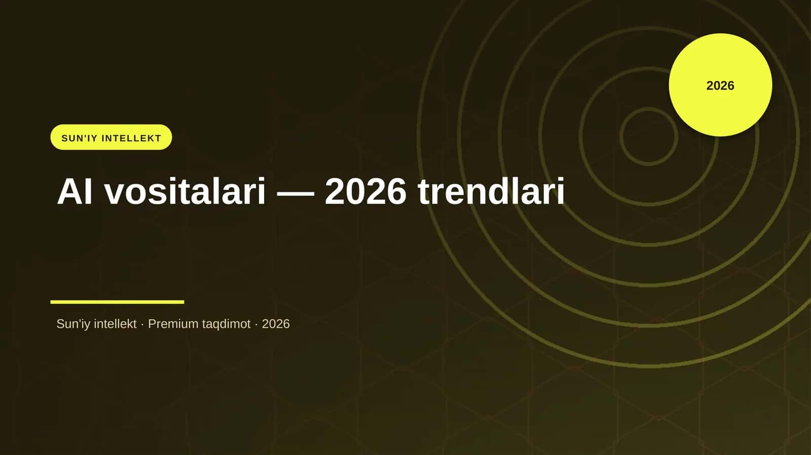 AI vositalari — 2026 trendlari