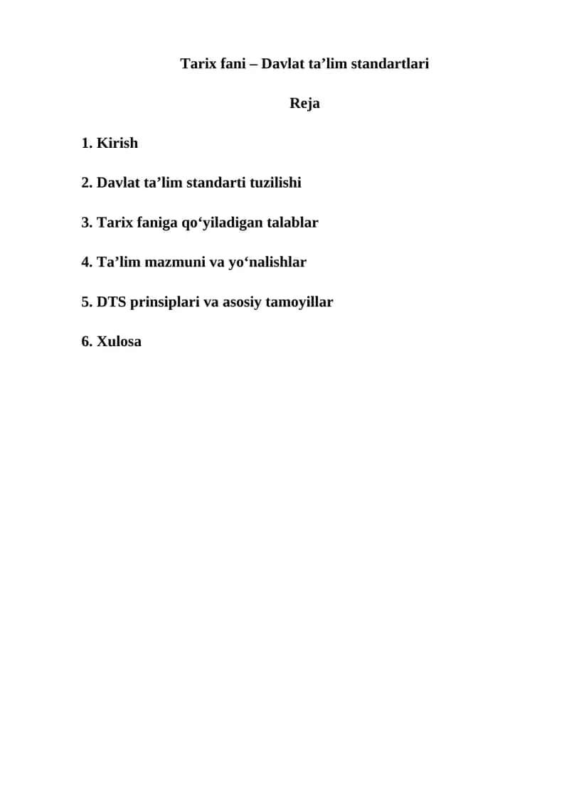 Davlat ta’lim standartlari