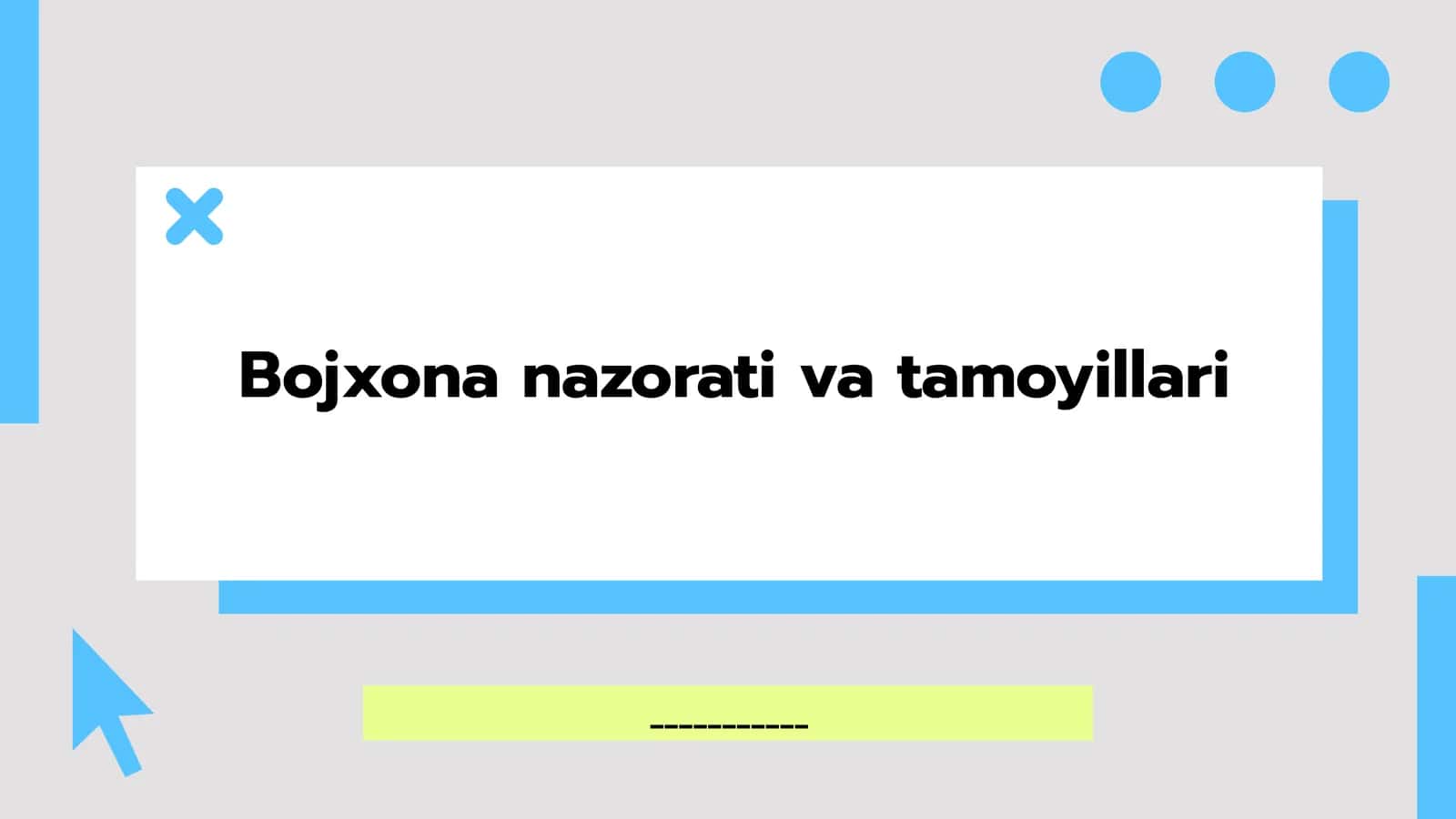 Bojxona nazorati va tamoyillari