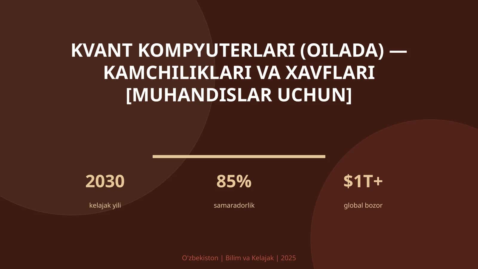 Kvant kompyuterlari (oilada) — kamchiliklari va xavflari [muhandislar uchun]