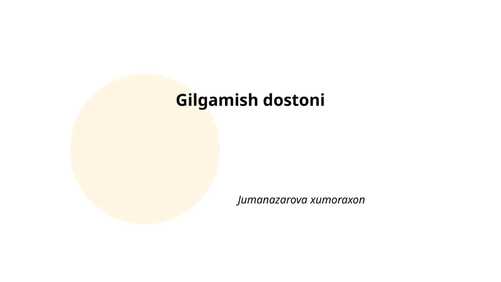 Gilgamish dostoni