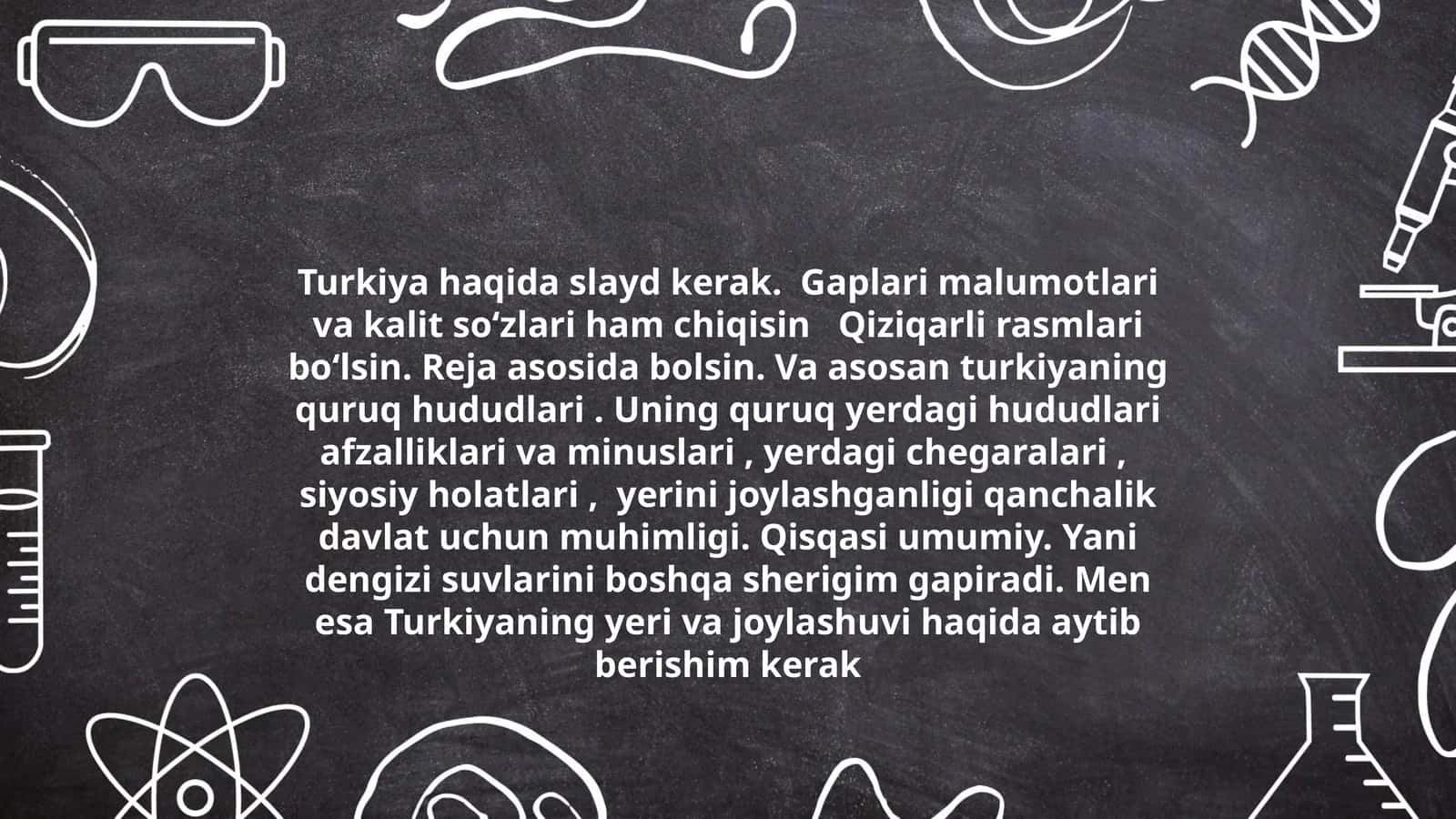 Turkiya haqida slayd kerak