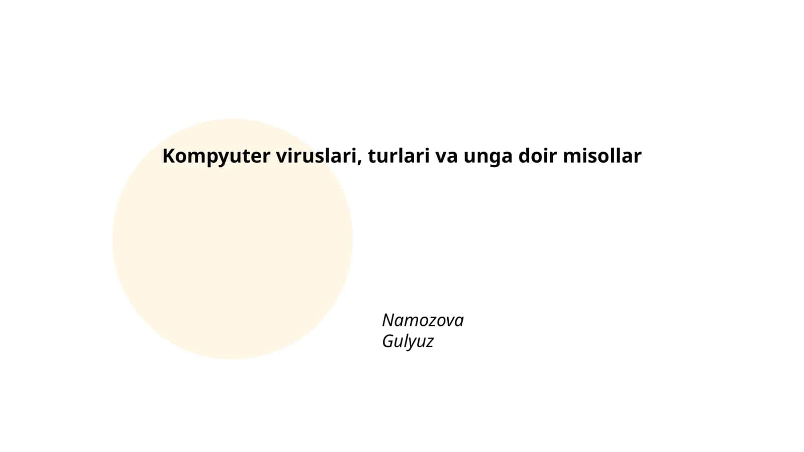 Kompyuter viruslari, turlari va unga doir misollar
