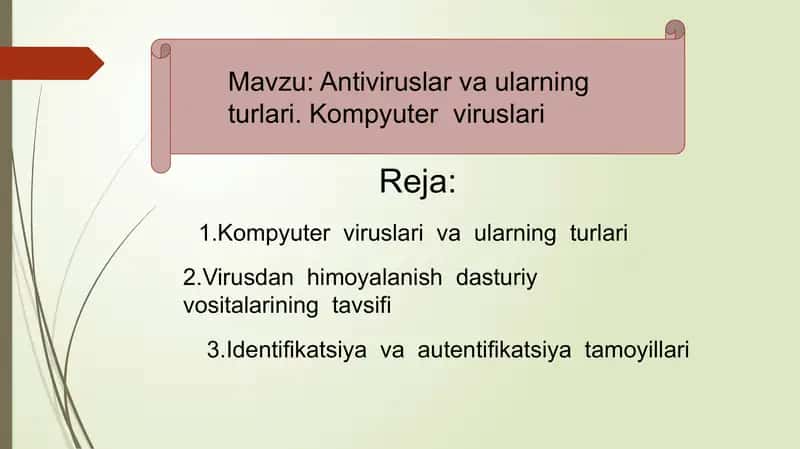 Antiviruslar va ularning turlari. Kompyuter viruslari