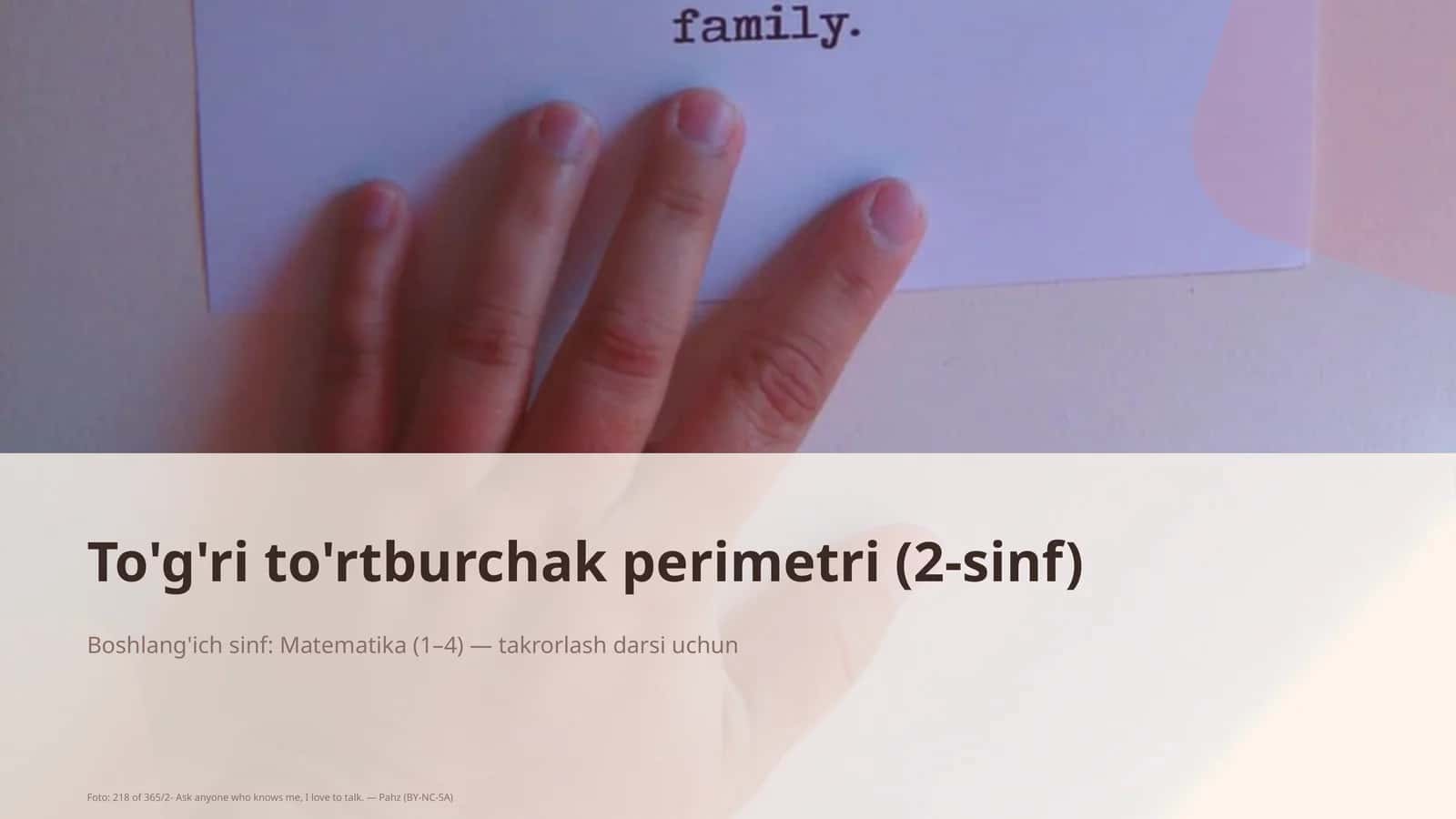 To'g'ri to'rtburchak perimetri (2-sinf)