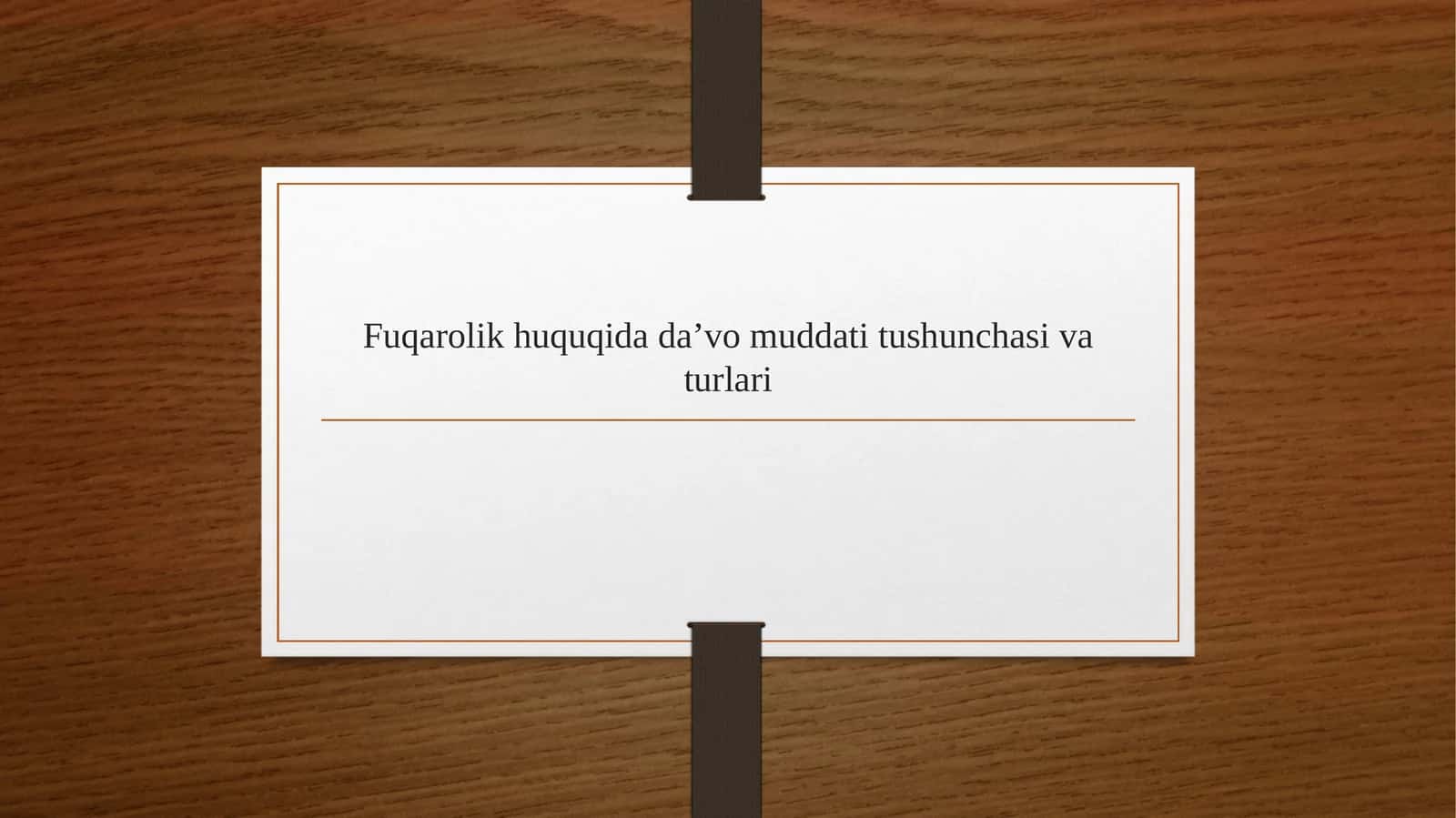 Fuqarolik huquqida da’vo muddati tushunchasi va turlari