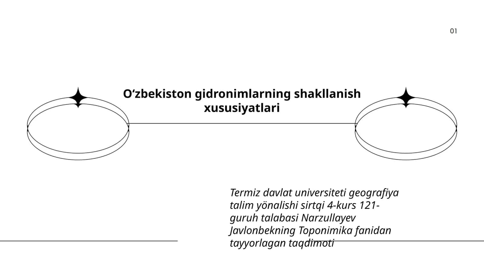 Oʻzbekiston gidronimlarning shakllanish xususiyatlari