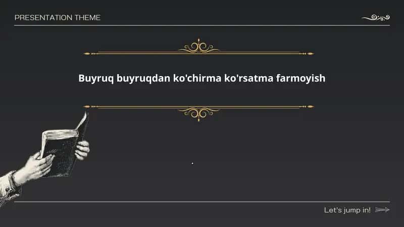 Buyruq, ko'rsatma va farmoyish atamalarining ta'rifi va farqlari