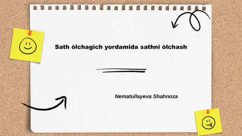 Sath òlchagich yordamida sathni òlchash