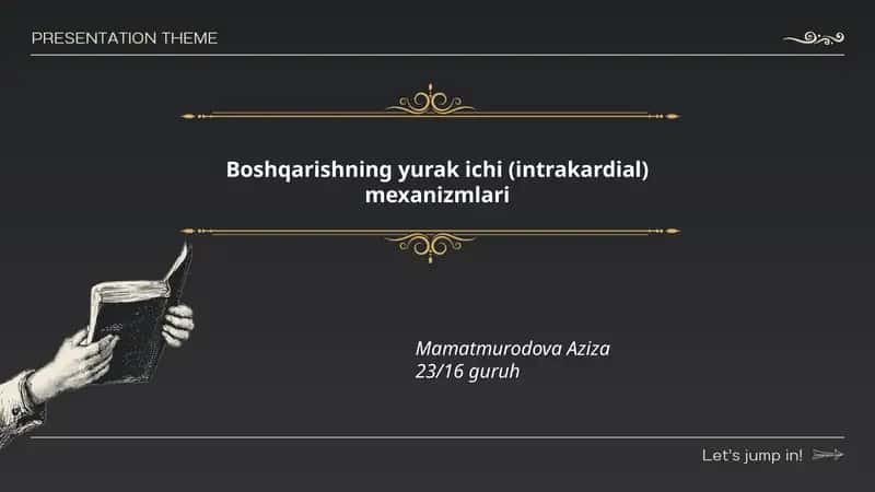 Boshqarishning yurak ichi (intrakardial) mexanizmlari