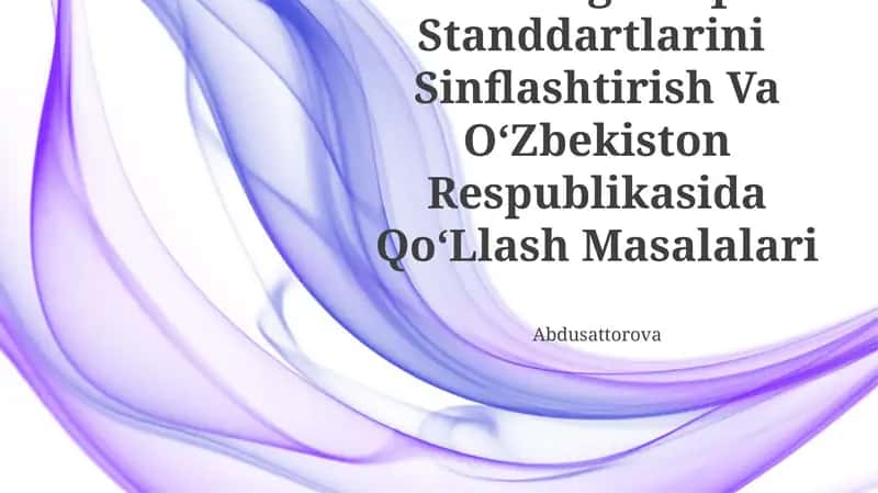 ISA ning qo'llanilishi O'zbekistonda