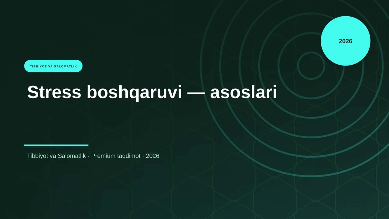 Stress boshqaruvi — asoslari