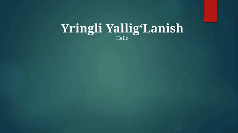 Yringli YalligʻLanish