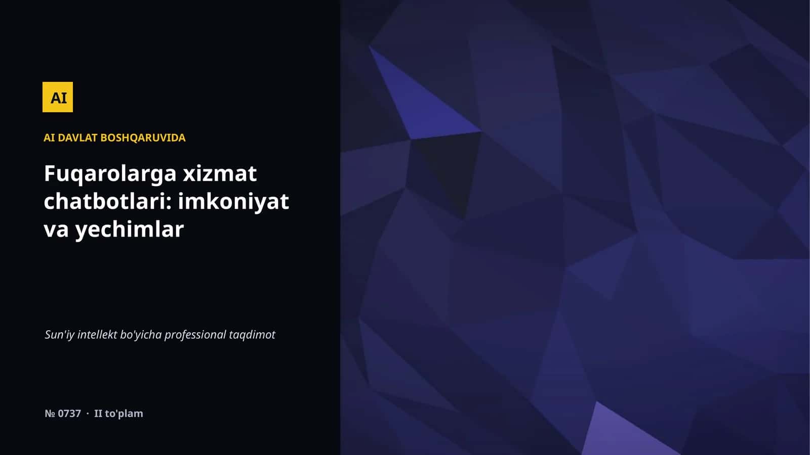 AI DAVLAT BOSHQARUVIDA