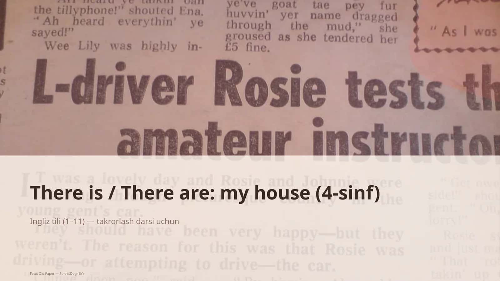 There is / There are: my house (4-sinf)