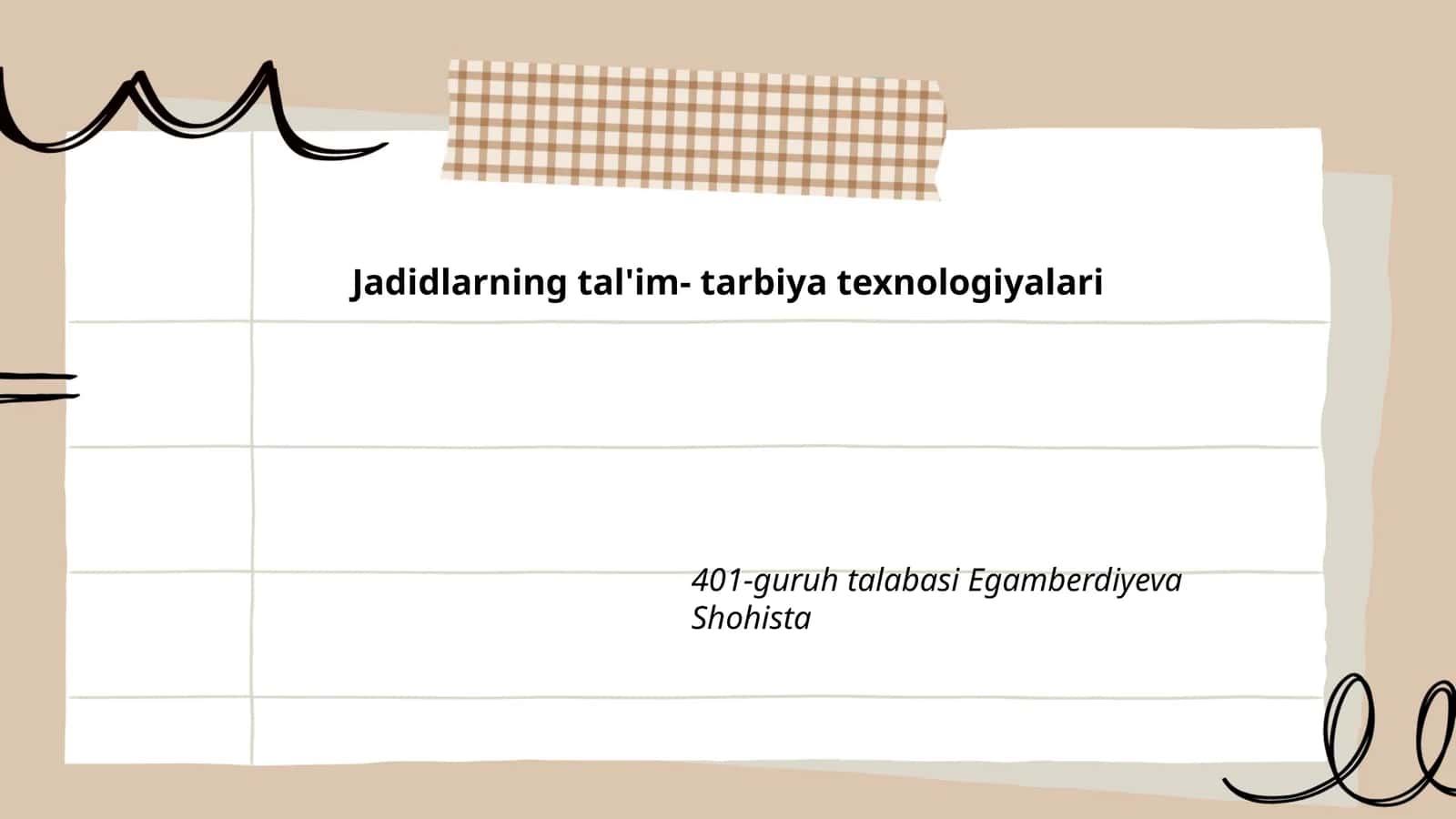 Jadidlar Pedagogikasi Asoslari
