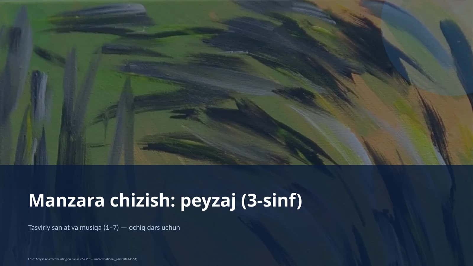 Manzara chizish: peyzaj (3-sinf)