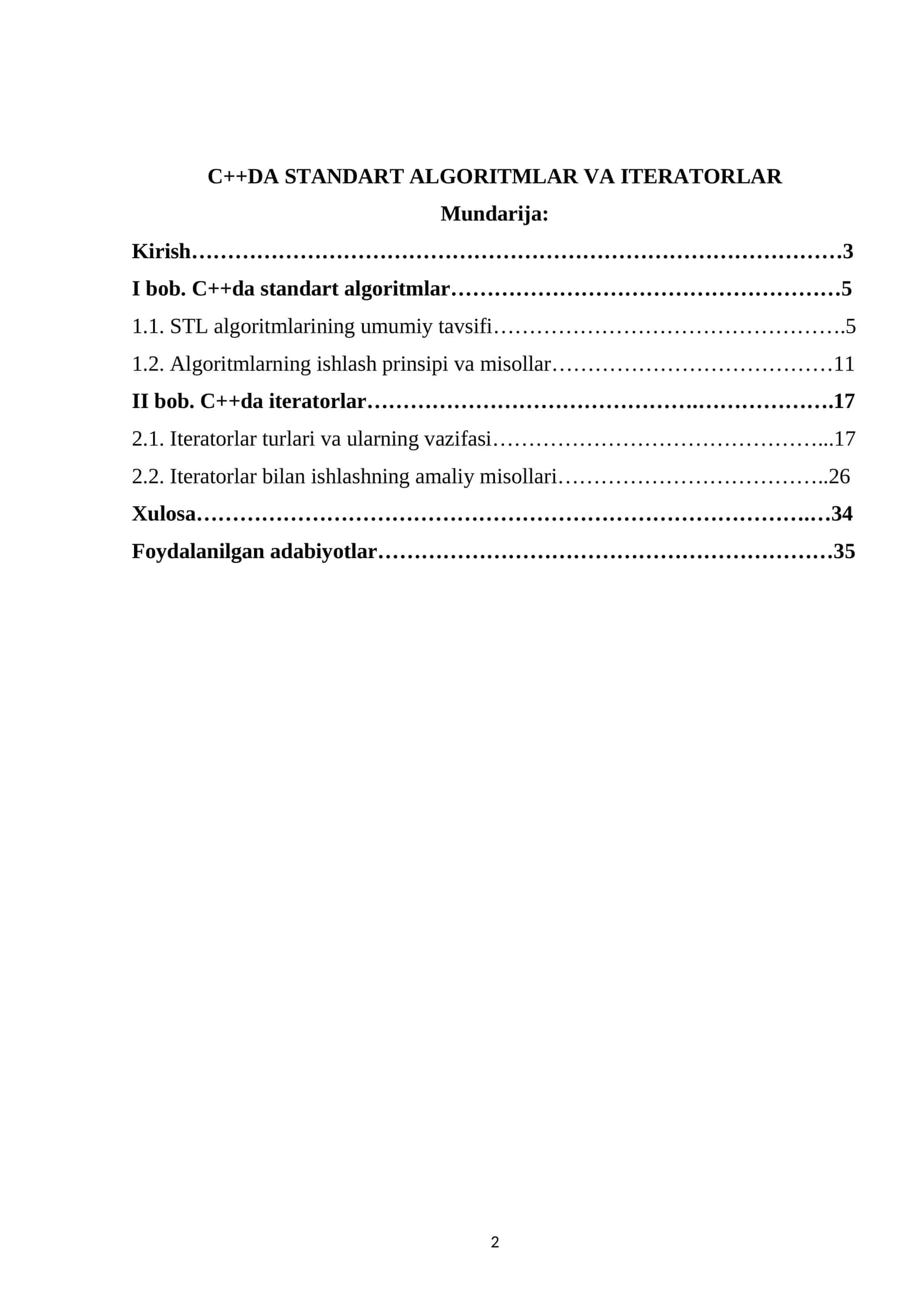 C++da standart algoritmalar va iteratorlar
