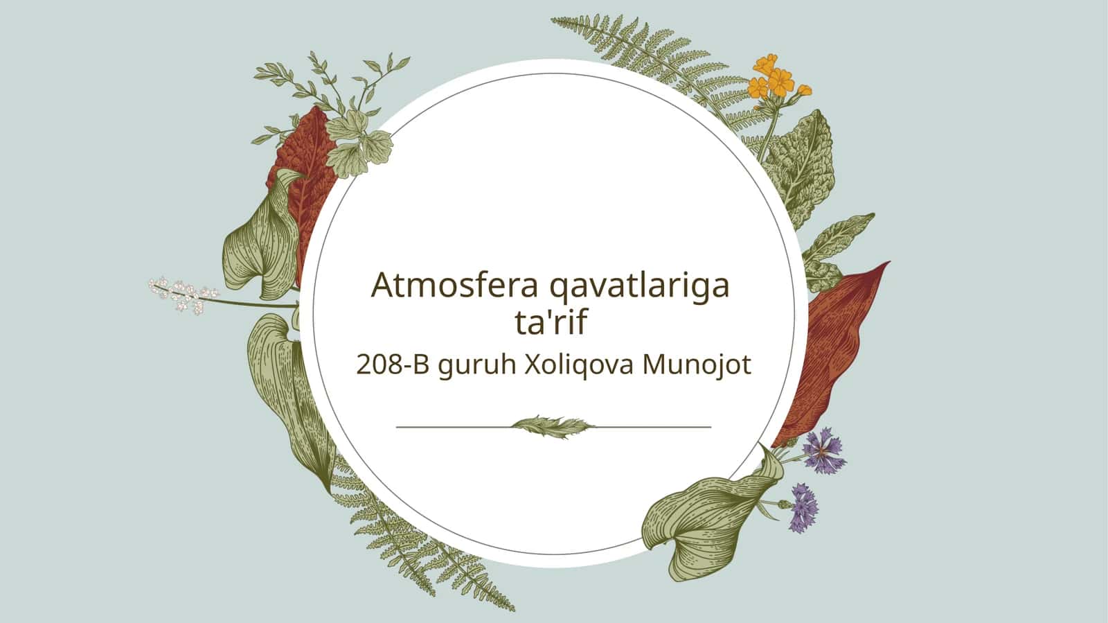 Atmosfera qavatlariga ta'rif