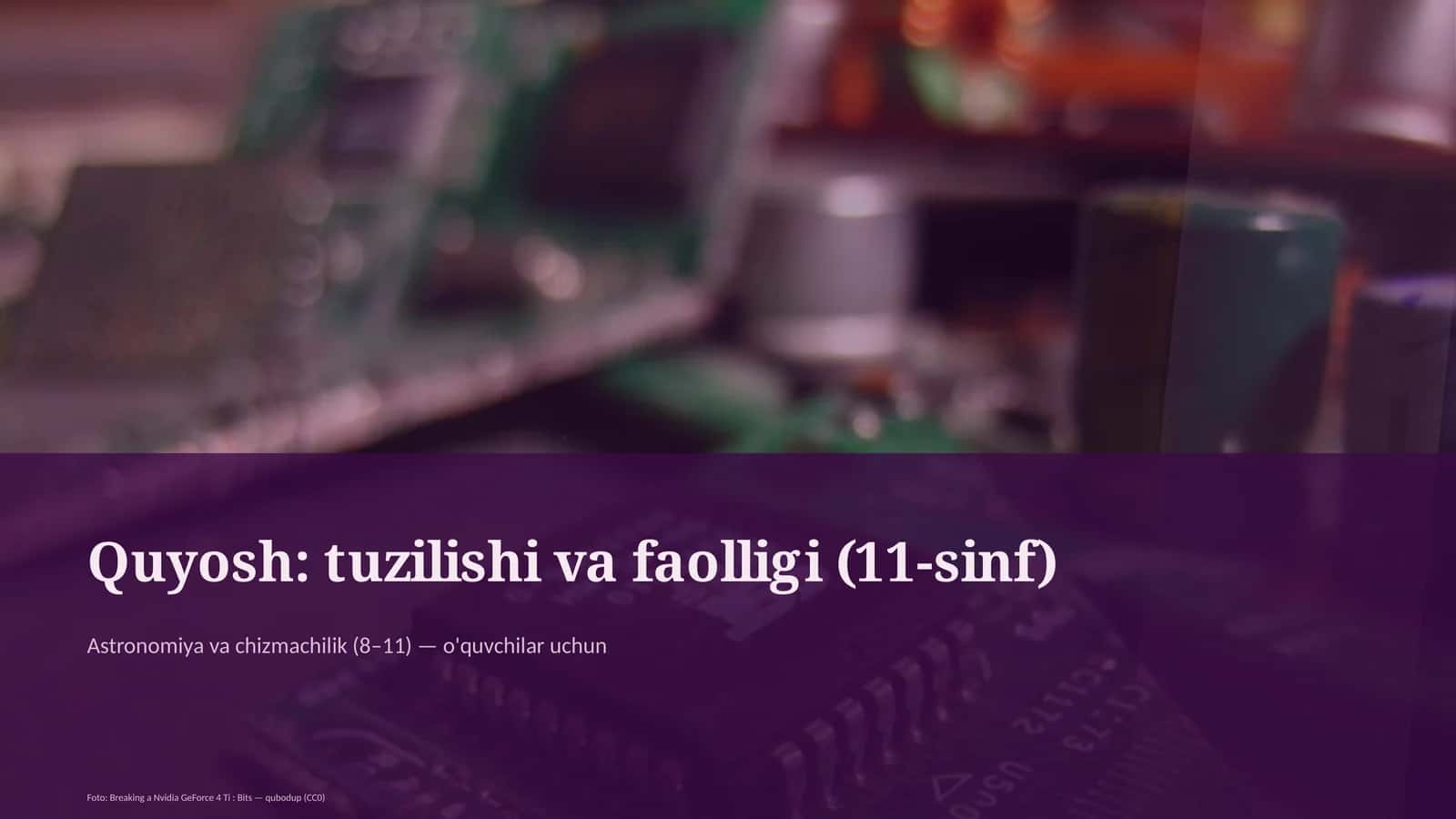 Quyosh: tuzilishi va faolligi (11-sinf)