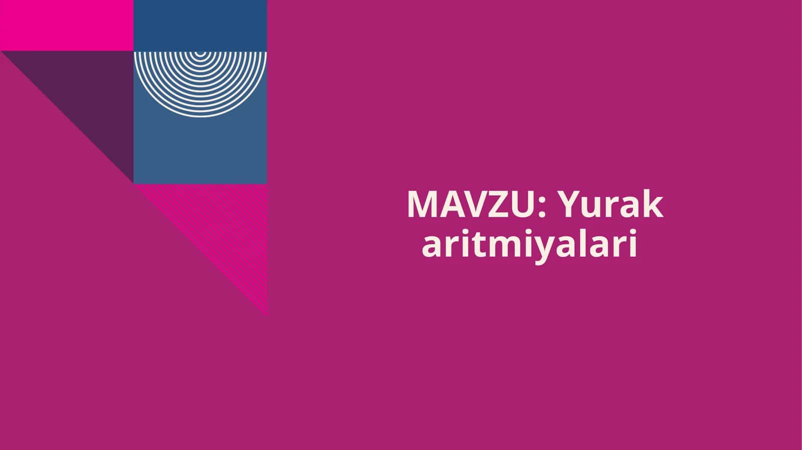 Yurakaritmiyalarini davolash prinsiplari