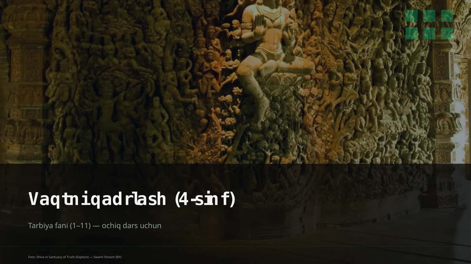 Vaqtni qadrlash (4-sinf)
