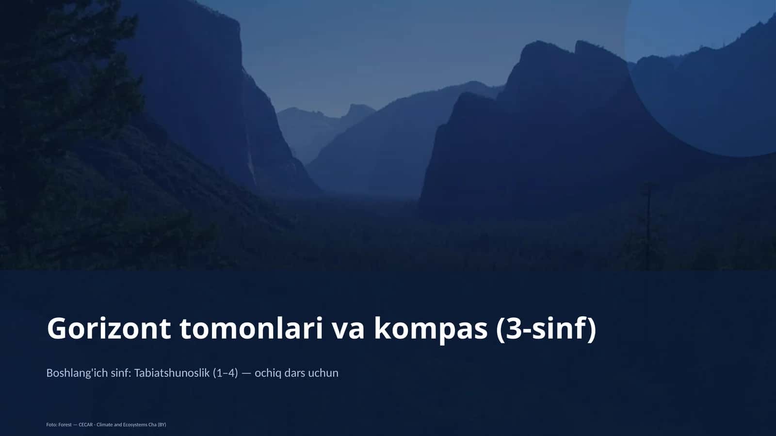 Gorizont tomonlari va kompas (3-sinf)