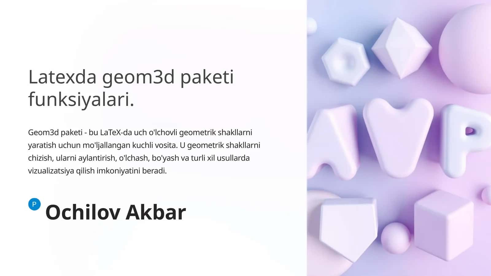 Geom3d Paketi