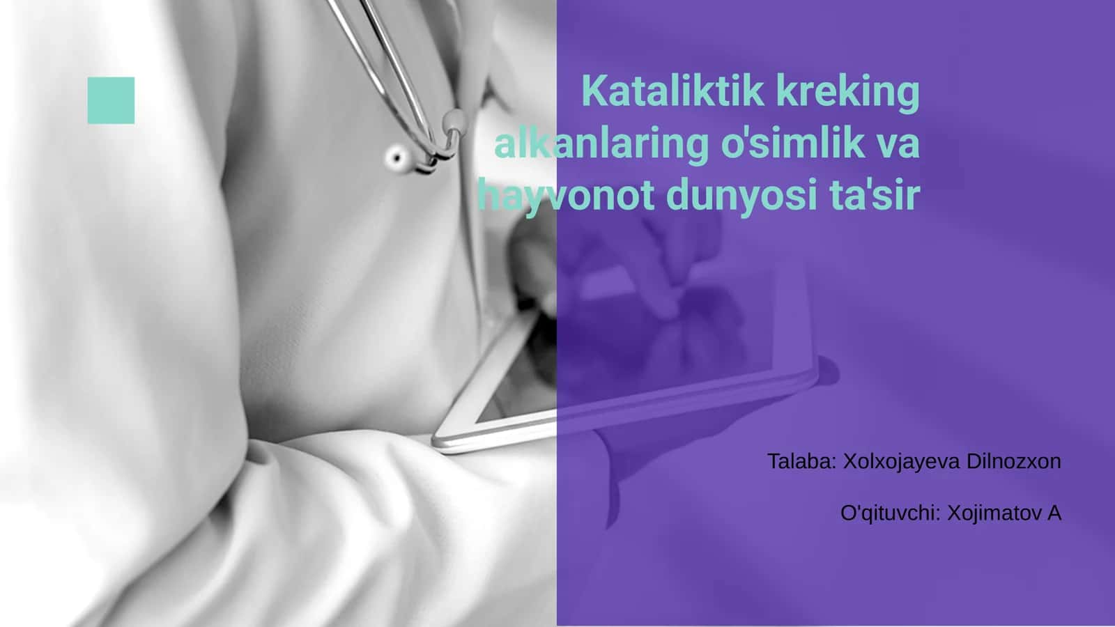 Kataliktik kreking alkanlaring o'simlik va hayvonot dunyosi ta'sir