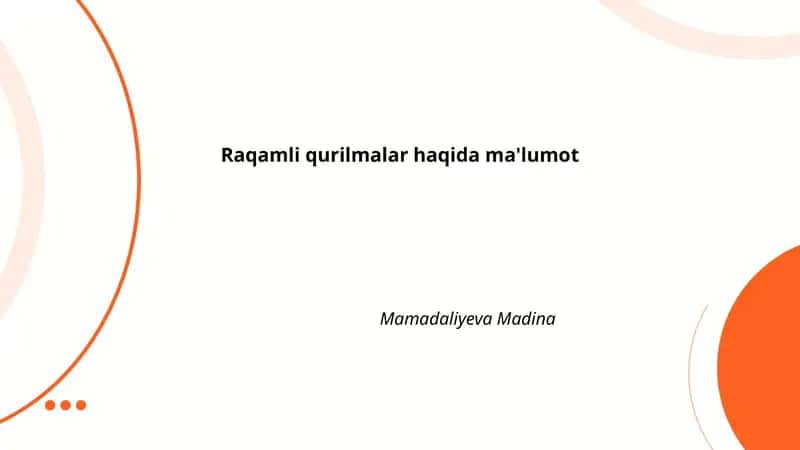 Raqamli qurilmalar