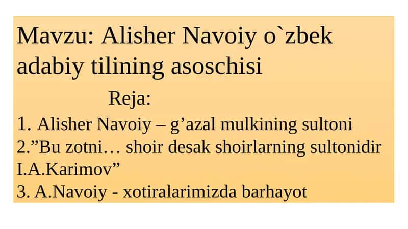 Alisher Navoiy