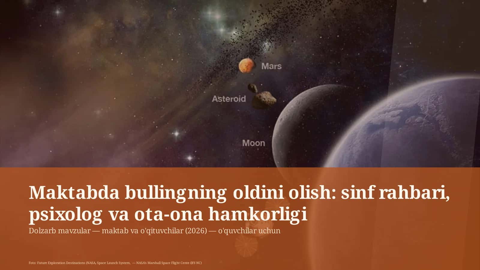 Maktabda bullingning oldini olish: sinf rahbari, psixolog va ota-ona hamkorligi